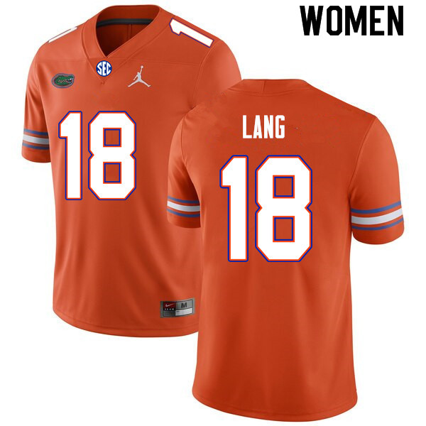 Women #18 Dante Lang Florida Gators College Football Jerseys Sale-Orange - Click Image to Close